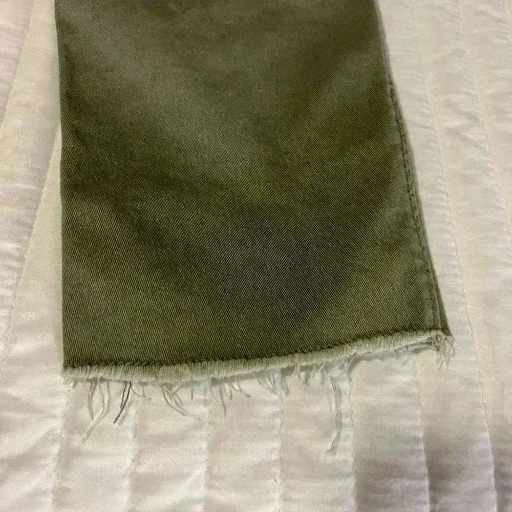 Hollister ultra high rise mom pant XS green Y2K teen fashion pants elastic waist - Picture 5 of 8